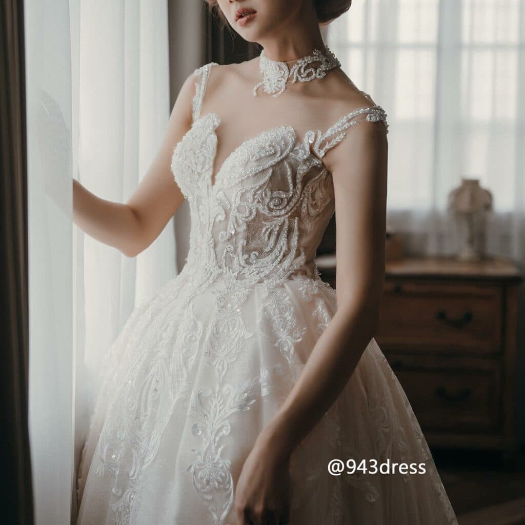 台中禮服出租推薦 九又四分之三手工婚紗