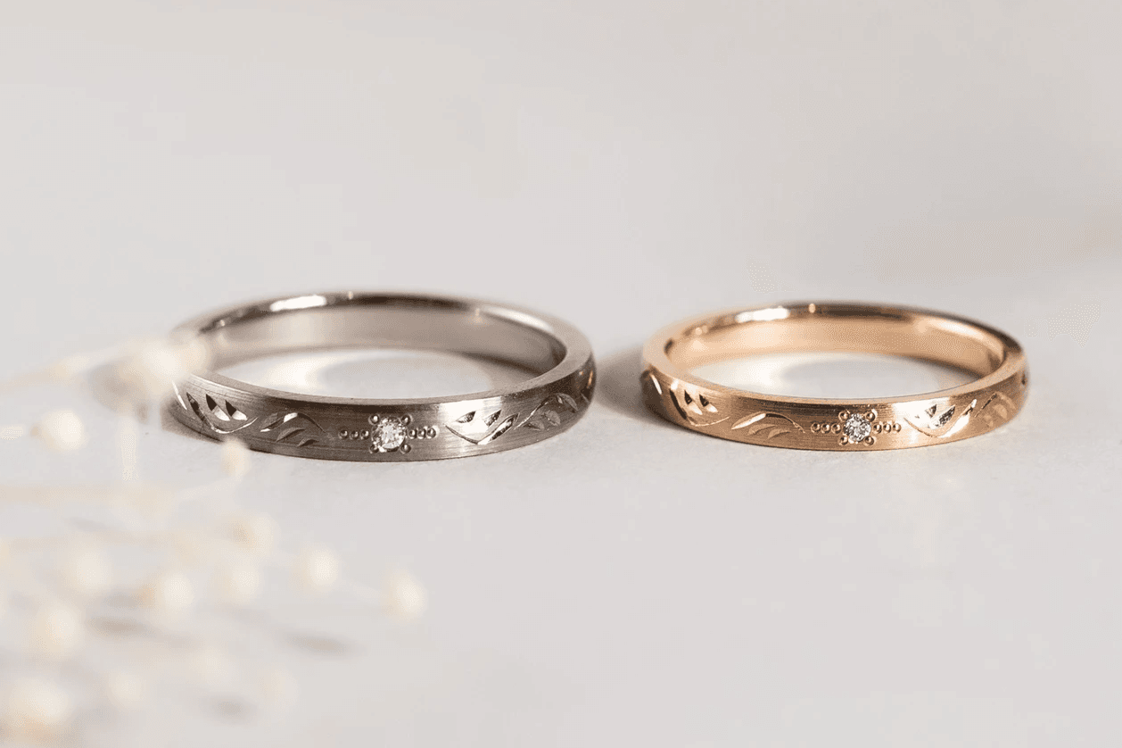 Engraved patterns are created through a delicate carving process, etching floral