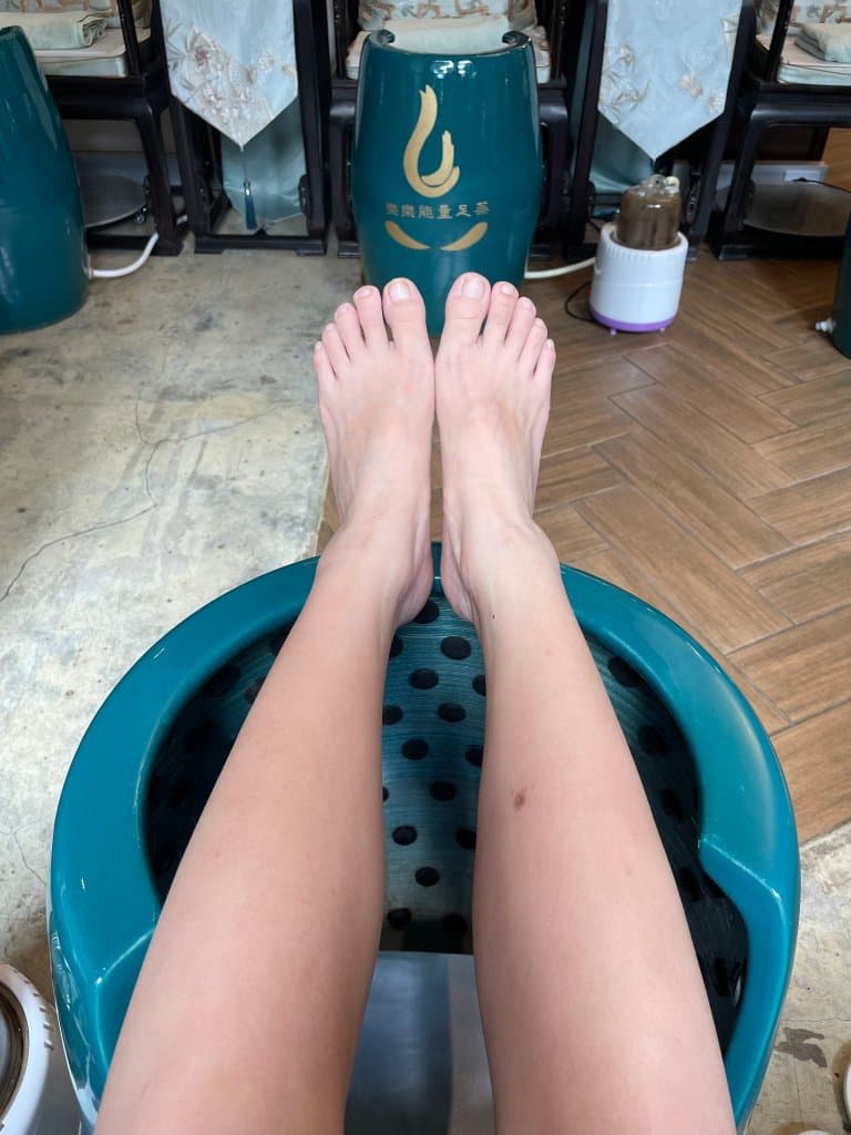 First time trying a foot steam, a winter cure for perpetually cold hands and feet
