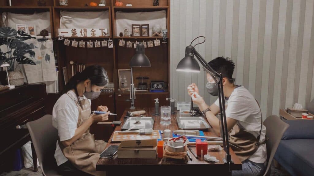 台南情侶戒指 DIY 推薦 一盞燈金工