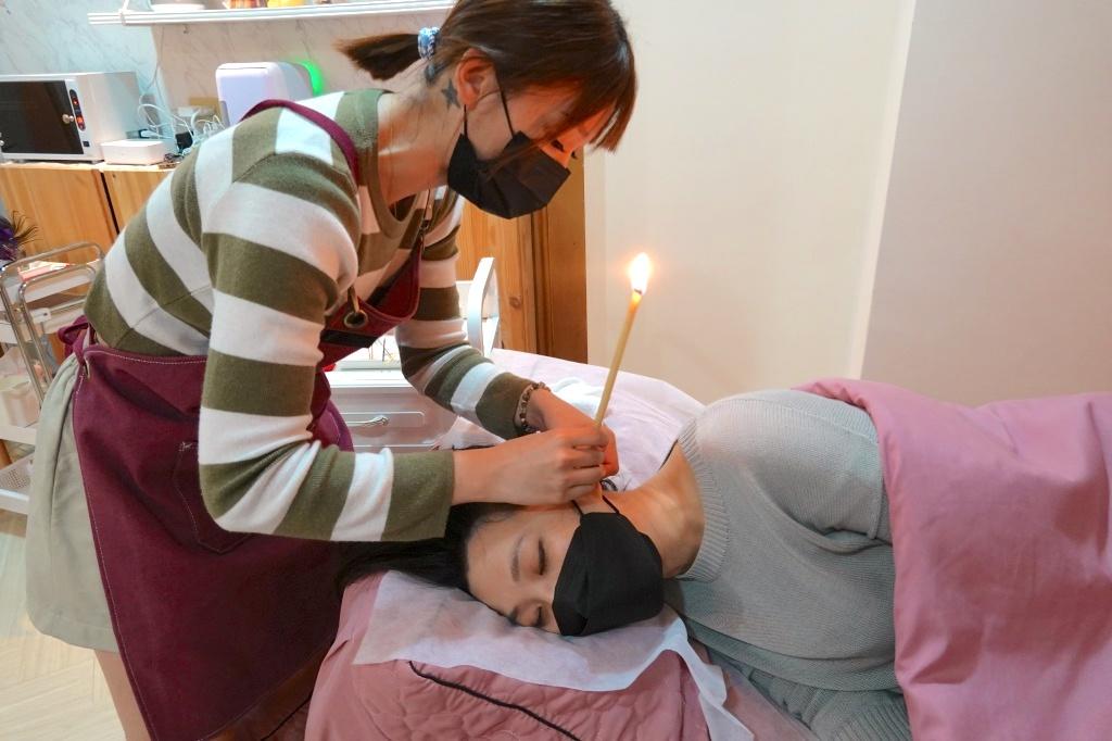 耳燭で湿気除去