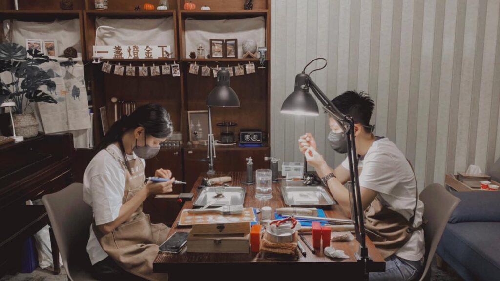 台南情侶戒指 DIY 推薦 一盞燈金工