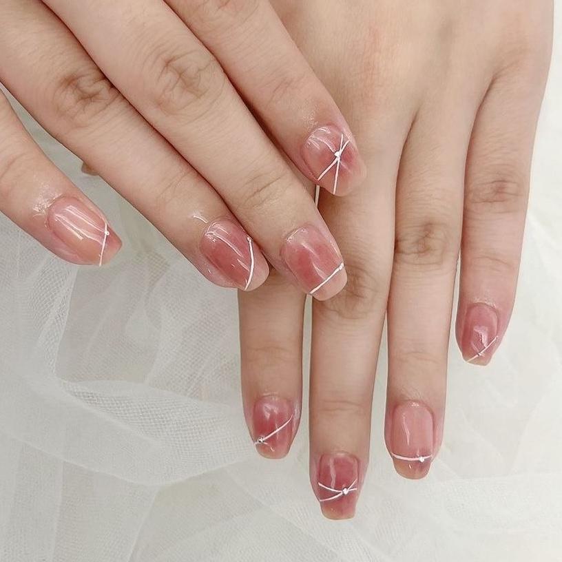 For those with fair skin, bright or light pink nail colors are a perfect match.