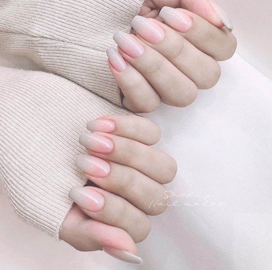 Pink and nude nail colors are perfect for brightening up your skin tone, especia