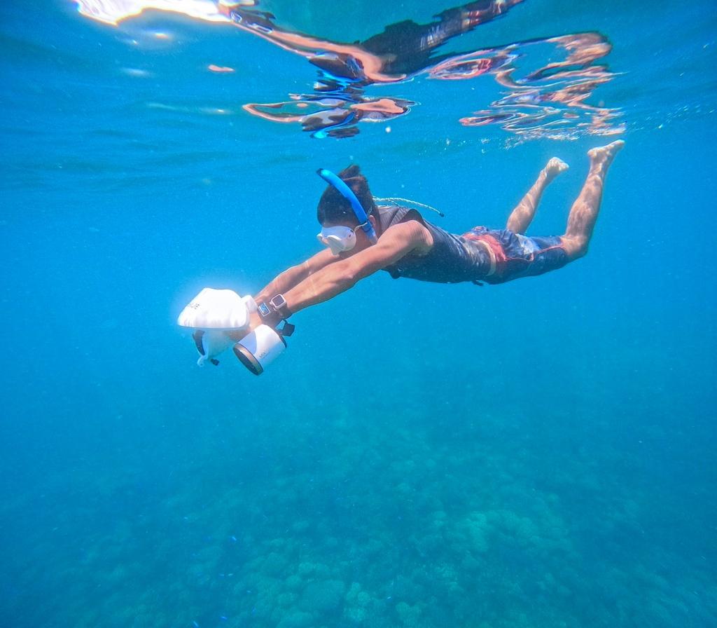 Underwater thrusters make the journey easier