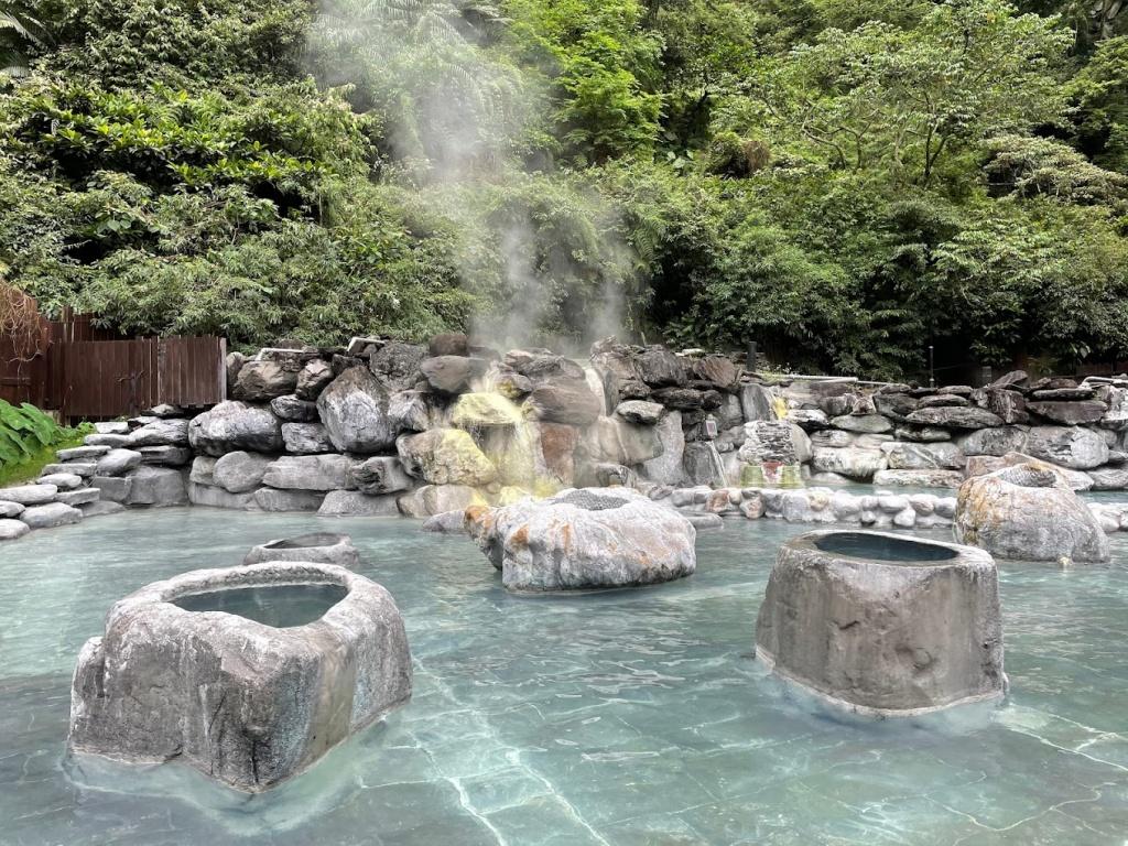 Jiuzize Hot Springs, located within Yilan's Taipingshan National Forest Recreati