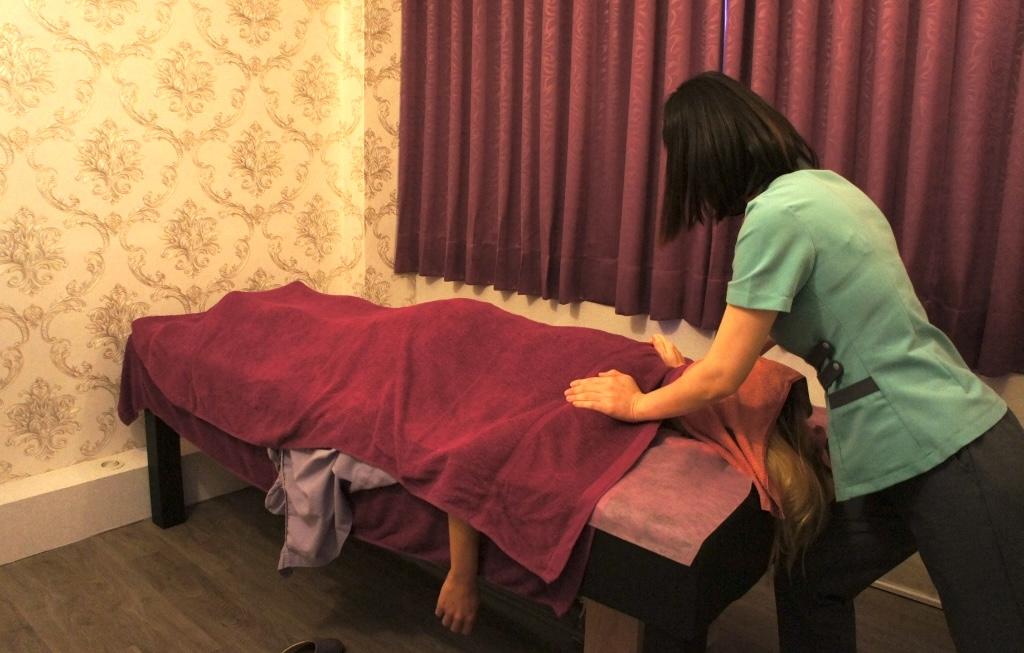 Package B offers both shampoo and full-body massage.