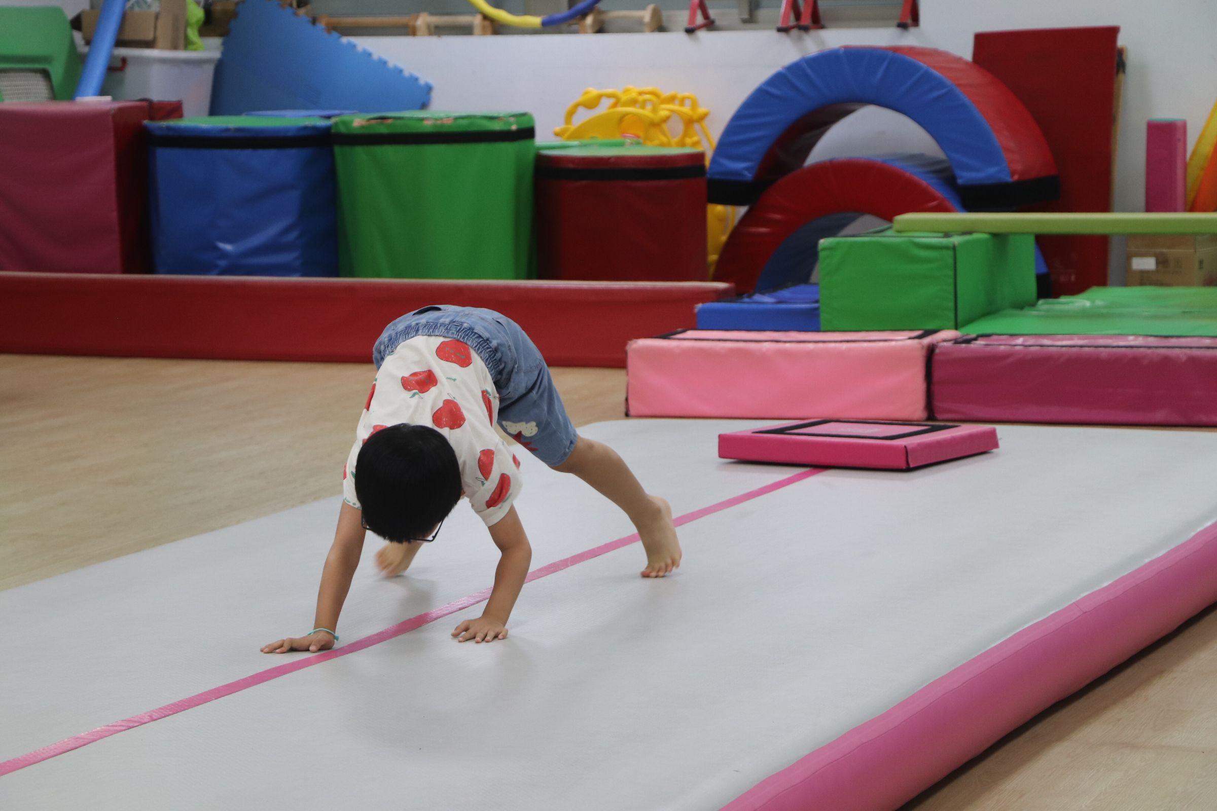 My favorite part is tumbling! It's challenging yet safe, and you grow with every encouragement.