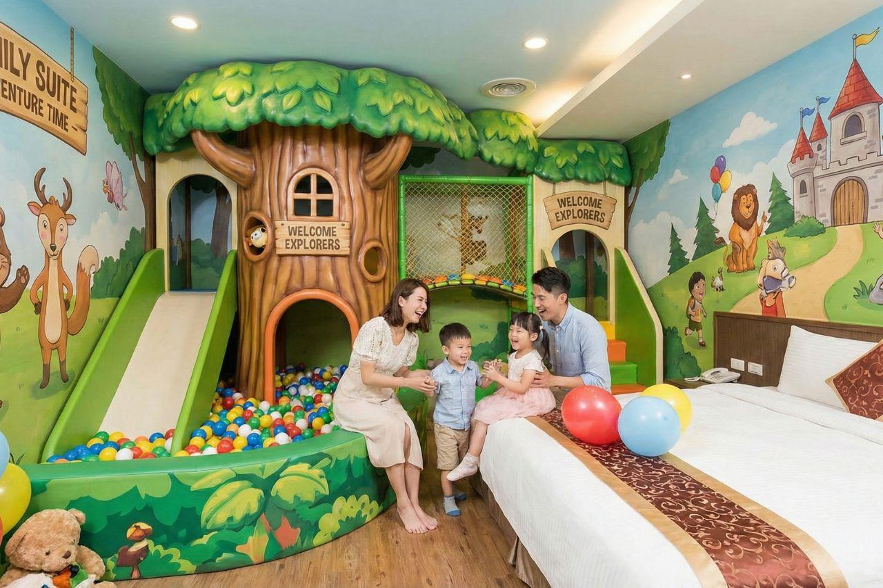 台南親子汽車旅館推薦|溜滑梯與親子房型整理,精選 10 間台南親子住宿旅館