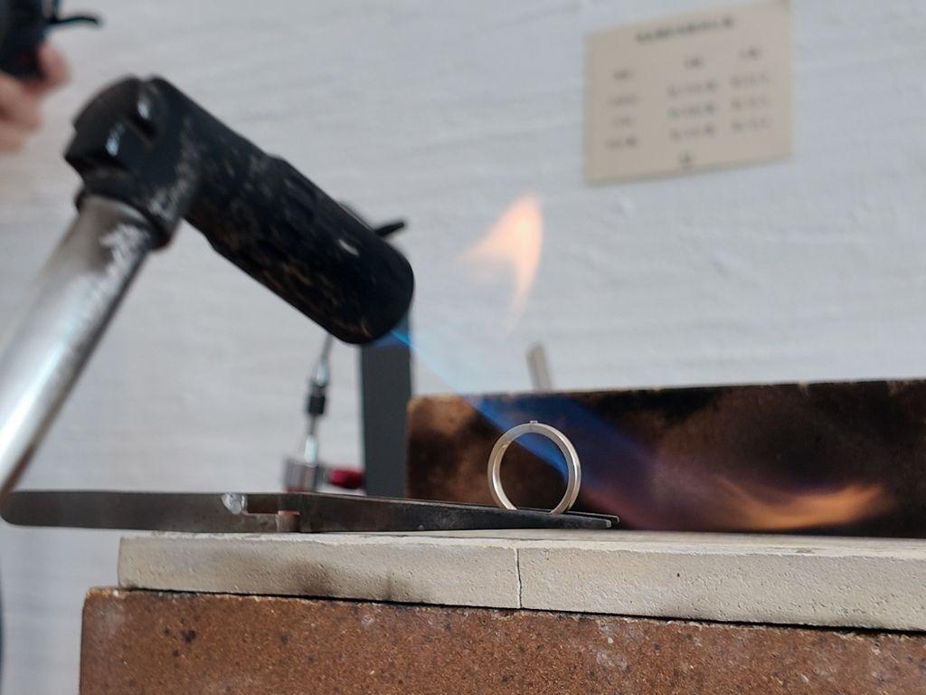 You can take your wedding rings home the same day, thanks to a special forging technique.