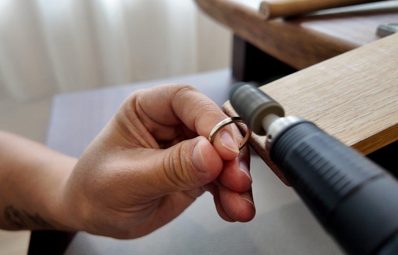 You can take your wedding rings home the same day, thanks to a special forging technique.