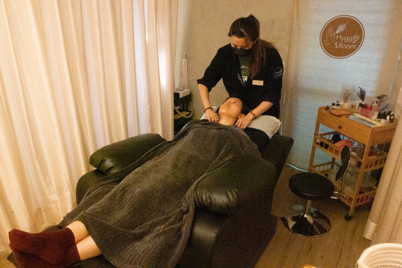 어깨, 목, 등 림프 마사지