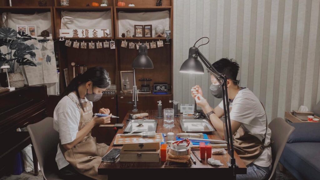 台南情侶戒指 DIY 推薦 一盞燈金工